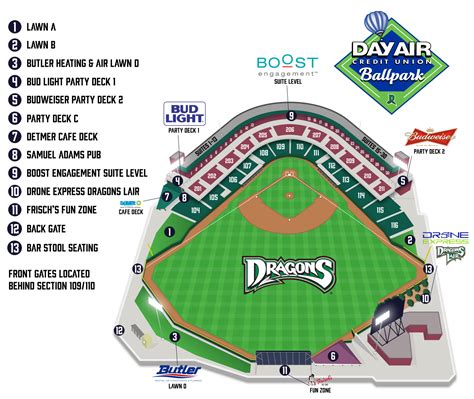 dayton dragons seating chart|dayton dragons lawn seats.